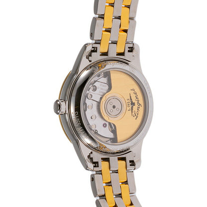 ロンジン フラッグシップ 自動巻き 腕時計 ブランド レディース ダイヤモンド LONGINES L4.274.3.57.7 アナログ ブラック シルバー ゴールド 黒 スイス製 L4-274-3-57-7