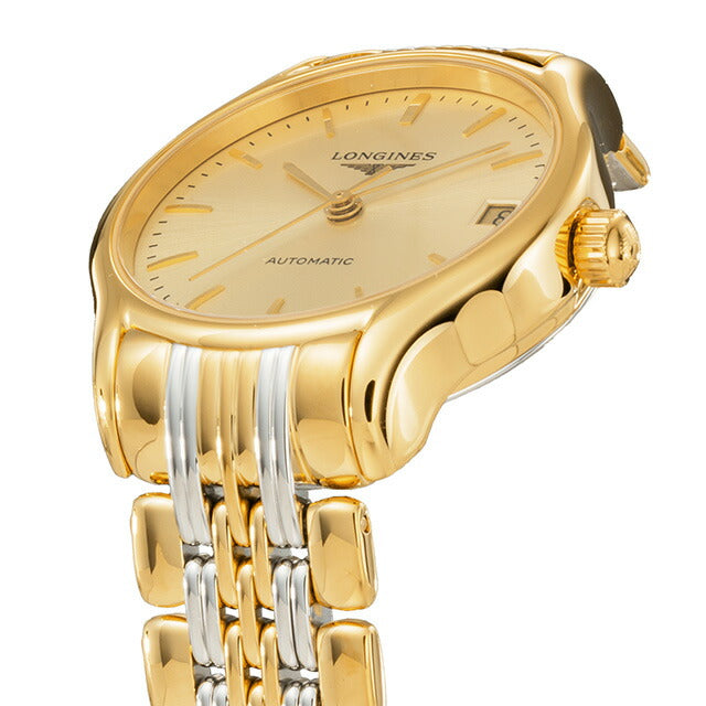 ロンジン リール 自動巻き 腕時計 ブランド レディース LONGINES L4.361.2.32.7 アナログ イエローゴールド シルバー スイス製 L4-361-2-32-7