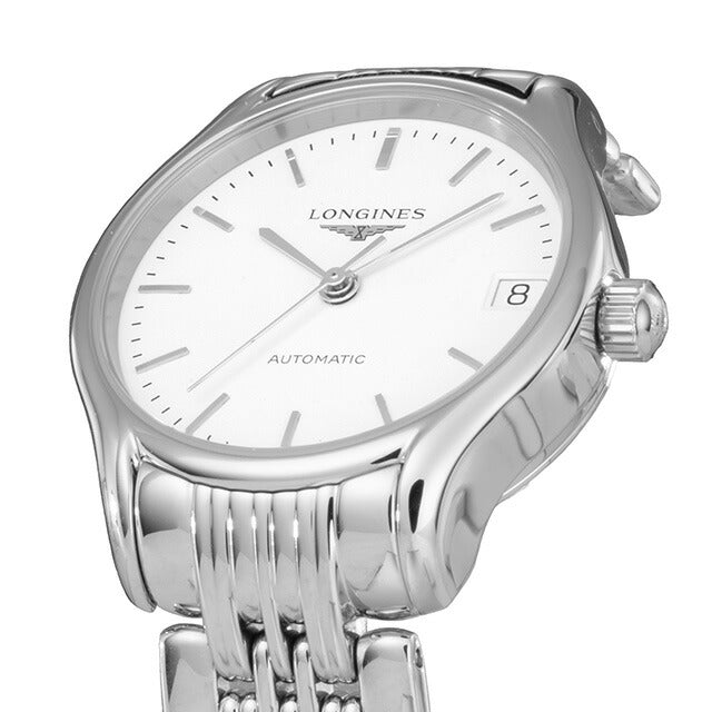 ロンジン リール 自動巻き 腕時計 ブランド レディース LONGINES L4.361.4.12.6 アナログ ホワイト 白 スイス製 L4-361-4-12-6