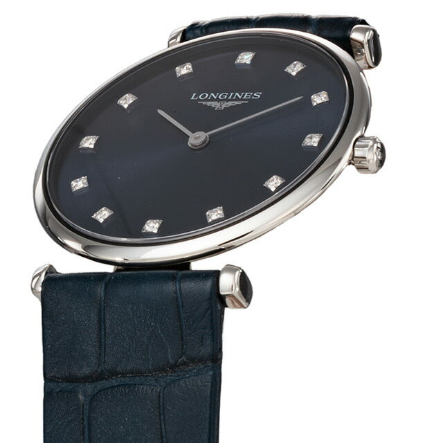 ロンジン グランクラシック クォーツ 電池式 腕時計 ブランド レディース LONGINES L4.512.4.97.2 アナログ ネイビー ブルー スイス製 L4-512-4-97-2