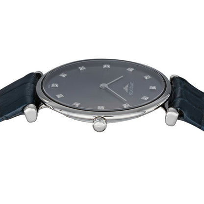 ロンジン グランクラシック クォーツ 電池式 腕時計 ブランド レディース LONGINES L4.512.4.97.2 アナログ ネイビー ブルー スイス製 L4-512-4-97-2