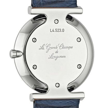 ロンジン グランクラシック クォーツ 電池式 腕時計 ブランド レディース ダイヤモンド LONGINES L4.523.0.97.2 アナログ ブルー スイス製 L4-523-0-97-2