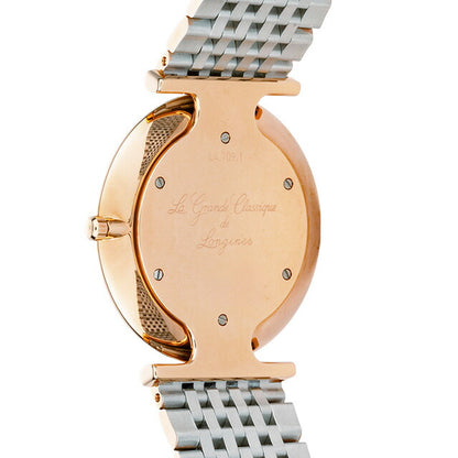 ロンジン グランクラシック クォーツ 電池式 腕時計 ブランド レディース LONGINES L4.709.1.21.7 アナログ ホワイト ピンクゴールド 白 L4-709-1-21-7