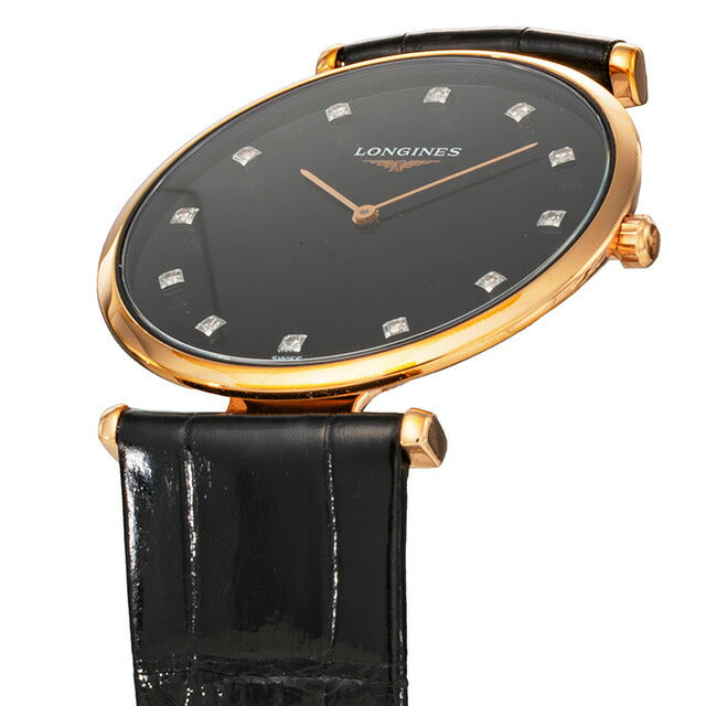 ロンジン グランクラシック クォーツ 電池式 腕時計 ブランド レディース LONGINES L4.709.1.57.2 アナログ ブラック 黒 スイス製 L4-709-1-57-2