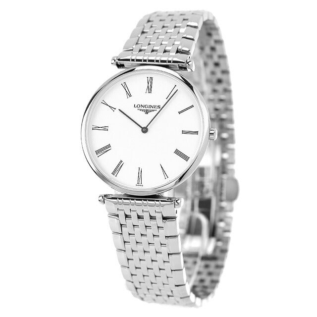 ロンジン グランクラシック クオーツ 腕時計 ブランド メンズ LONGINES L4.709.4.21.6 アナログ ホワイト 白 スイス製 L4-709-4-21-6