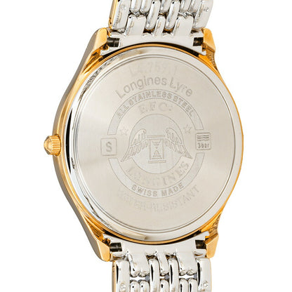 ロンジン リール クォーツ 電池式 腕時計 ブランド メンズ LONGINES L4.759.1.11.7 アナログ ホワイト ゴールド シルバー 白 スイス製 L4-759-1-11-7