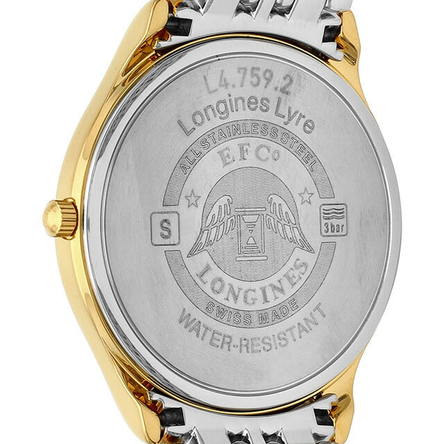 ロンジン リール クォーツ 電池式 腕時計 ブランド メンズ LONGINES L4.759.2.11.7 アナログ ホワイト ゴールド シルバー 白 スイス製 L4-759-2-11-7