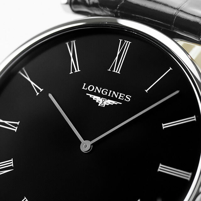 ロンジン グランクラシック クォーツ 電池式 腕時計 ブランド メンズ LONGINES L4.766.4.51.2 アナログ ブラック 黒 スイス製 L4-766-4-51-2