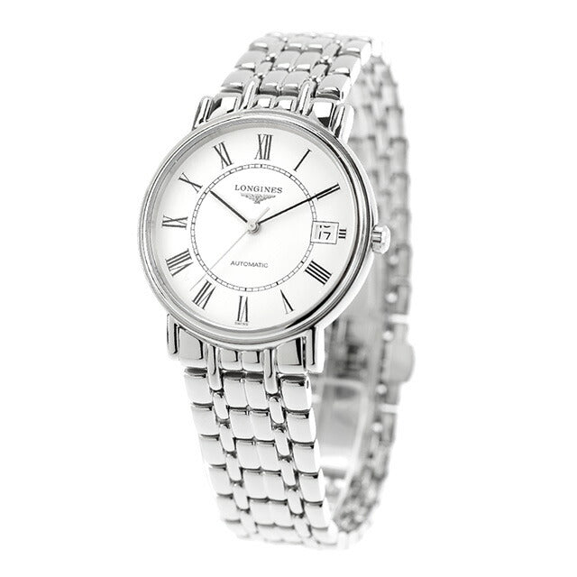 ロンジン プレザンス 自動巻き 腕時計 ブランド メンズ LONGINES L4.821.4.11.6 アナログ ホワイト 白 スイス製 L4-821-4-11-6