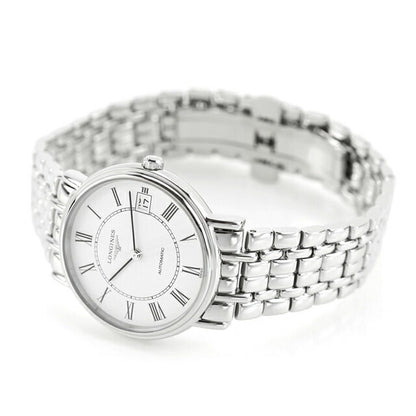 ロンジン プレザンス 自動巻き 腕時計 ブランド メンズ LONGINES L4.821.4.11.6 アナログ ホワイト 白 スイス製 L4-821-4-11-6