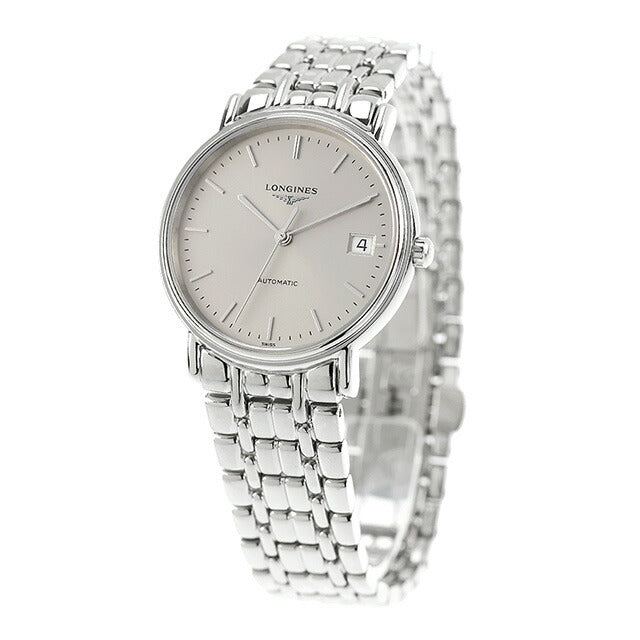 ロンジン プレザンス 自動巻き 腕時計 ブランド メンズ LONGINES L4.821.4.72.6 アナログ グレー スイス製 L4-821-4-72-6