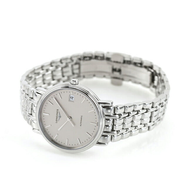 ロンジン プレザンス 自動巻き 腕時計 ブランド メンズ LONGINES L4.821.4.72.6 アナログ グレー スイス製 L4-821-4-72-6