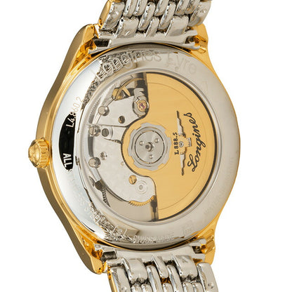ロンジン リール 自動巻き 腕時計 ブランド メンズ LONGINES L4.860.2.12.7 アナログ ホワイト ゴールド シルバー 白 スイス製 L4-860-2-12-7