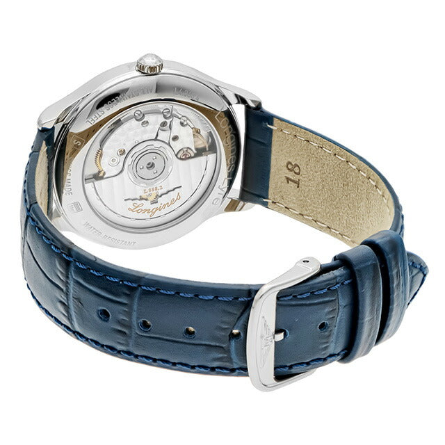 ロンジン リール 自動巻き 腕時計 ブランド メンズ LONGINES L4.860.4.92.2 アナログ ブルー スイス製 L4-860-4-92-2