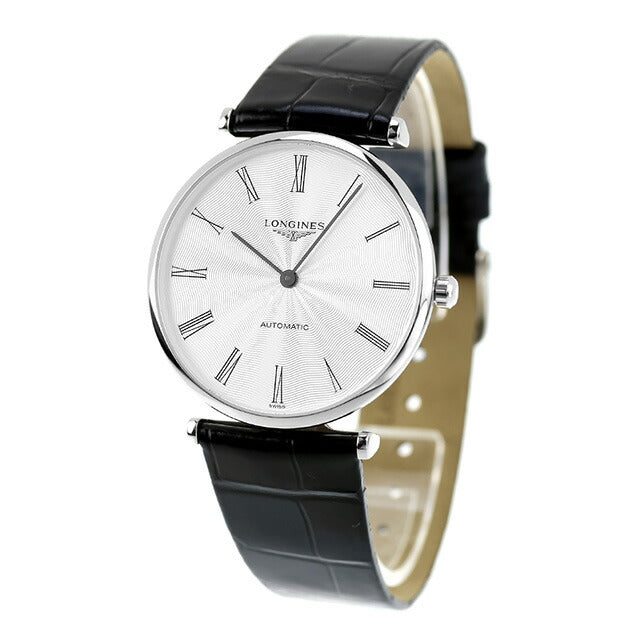 ロンジン グランクラシック 自動巻き 腕時計 ブランド メンズ LONGINES L4.908.4.71.2 アナログ シルバー ブラック 黒 スイス製 L4-908-4-71-2