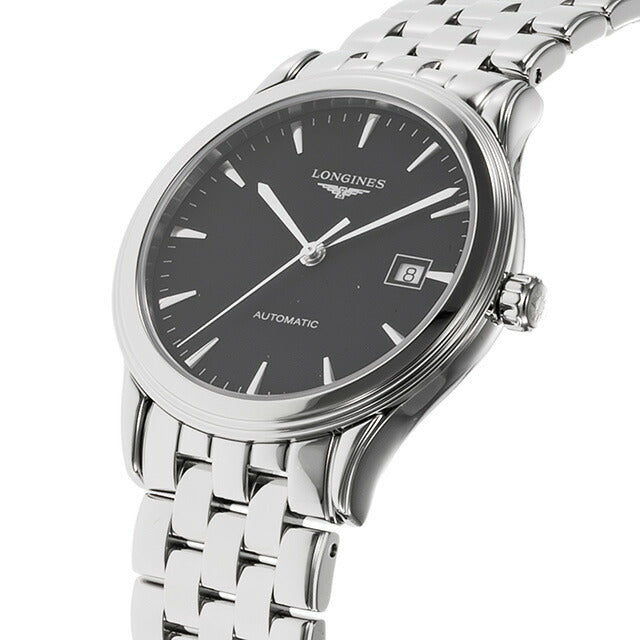 ロンジン フラッグシップ 自動巻き 腕時計 ブランド メンズ LONGINES L4.984.4.52.6 アナログ ブラック 黒 スイス製 L4-984-4-52-6