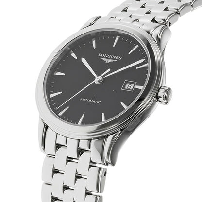 ロンジン フラッグシップ 自動巻き 腕時計 ブランド メンズ LONGINES L4.984.4.52.6 アナログ ブラック 黒 スイス製 L4-984-4-52-6