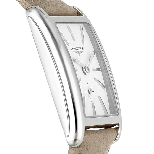 ロンジン ドルチェビータ クォーツ 電池式 腕時計 ブランド レディース LONGINES L5.255.4.11.7 アナログ ホワイト ベージュ 白 スイス製 L5-255-4-11-7