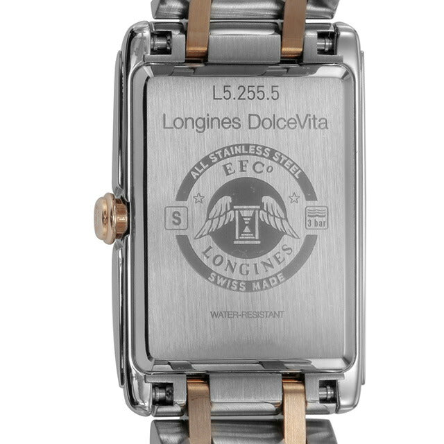 ロンジン ドルチェビータ クォーツ 電池式 腕時計 ブランド レディース LONGINES L5.255.5.57.7 アナログ ブラック シルバー L5-255-5-57-7