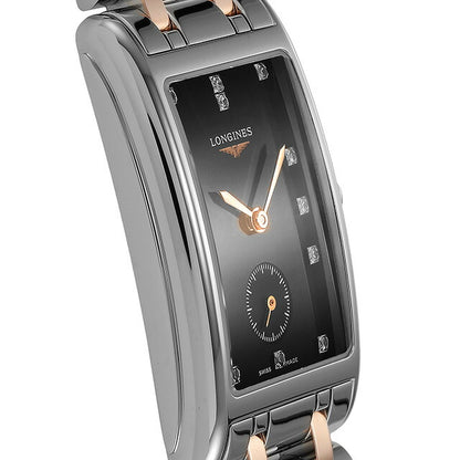 ロンジン ドルチェビータ クォーツ 電池式 腕時計 ブランド レディース LONGINES L5.512.5.57.7 アナログ ブラック シルバー L5-512-5-57-7