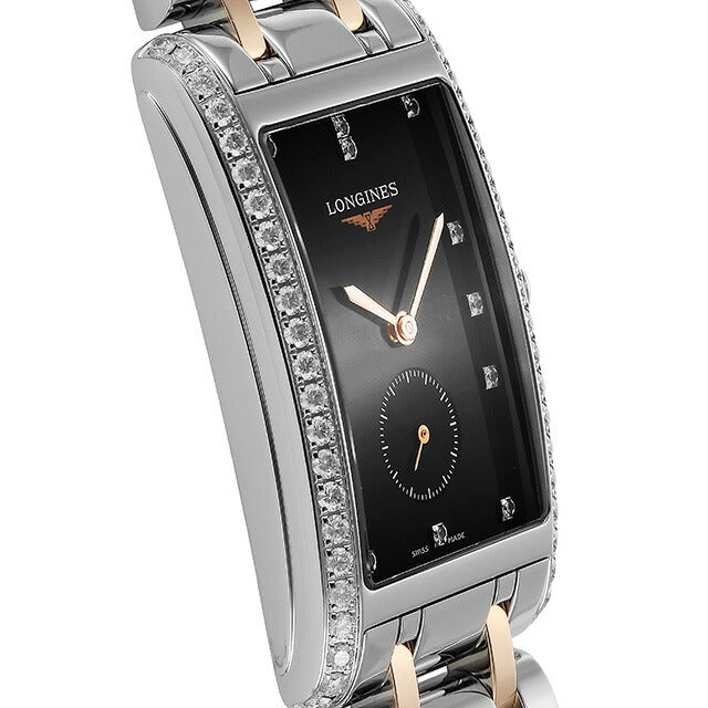 ロンジン ドルチェビータ クォーツ 電池式 腕時計 ブランド レディース LONGINES L5.755.5.59.7 アナログ ブラック シルバー L5-755-5-59-7