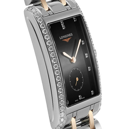 ロンジン ドルチェビータ クォーツ 電池式 腕時計 ブランド レディース LONGINES L5.755.5.59.7 アナログ ブラック シルバー L5-755-5-59-7
