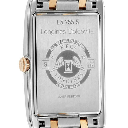 ロンジン ドルチェビータ クォーツ 電池式 腕時計 ブランド レディース LONGINES L5.755.5.59.7 アナログ ブラック シルバー L5-755-5-59-7