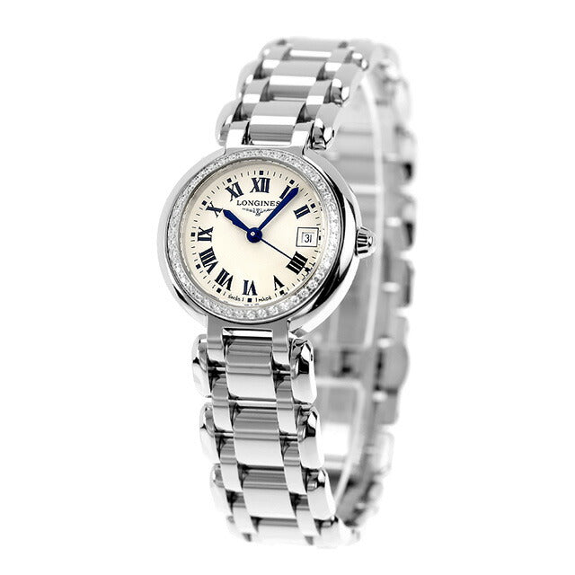 ロンジン プリマルナ クォーツ 電池式 腕時計 ブランド レディース ダイヤモンド LONGINES L8.110.0.71.6 アナログ ホワイト 白 スイス製 L8-110-0-71-6