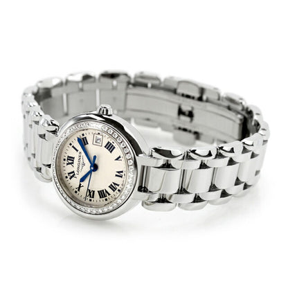 ロンジン プリマルナ クォーツ 電池式 腕時計 ブランド レディース ダイヤモンド LONGINES L8.110.0.71.6 アナログ ホワイト 白 スイス製 L8-110-0-71-6