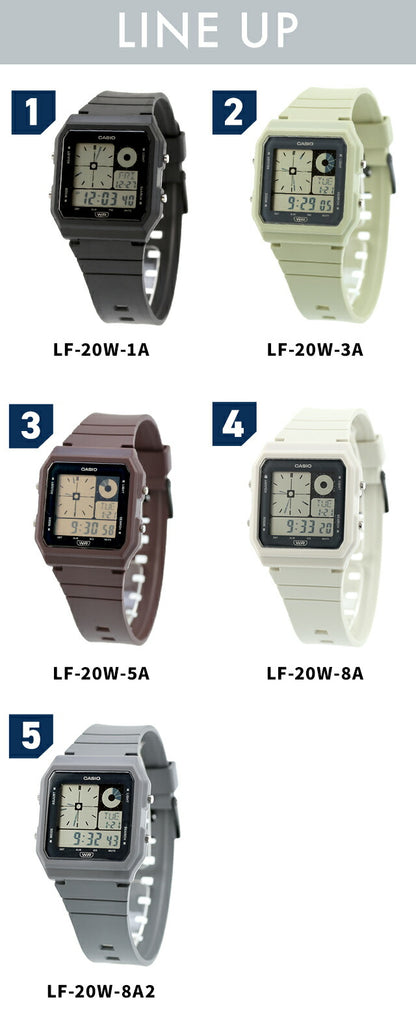カシオ チープカシオ CASIO クォーツ 電池式 LF-20W ユニセックス チプカシ 腕時計 ブランド カシオ casio デジタル ブラック グレー 黒 選べるモデル LF-20W