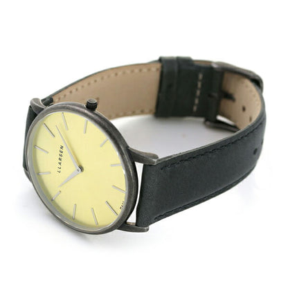 El Rasen Watch Oliver 39mm丹麦男士手表品牌LL147OYGYFR黄色灰色皮带