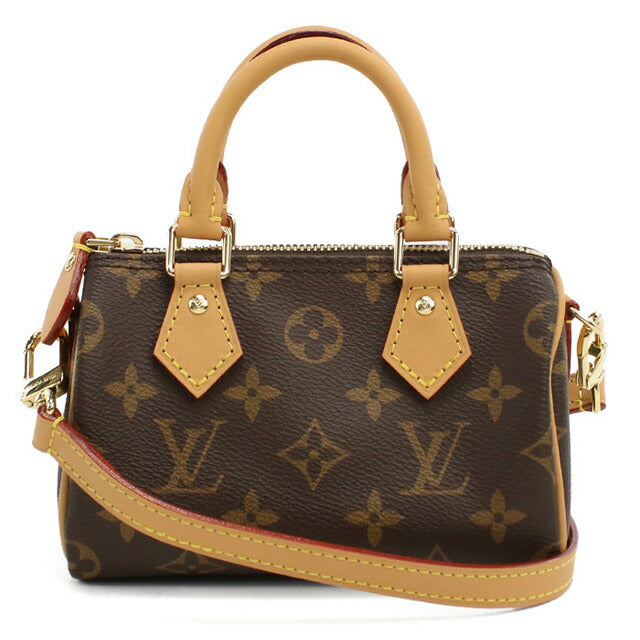 ルイヴィトン ハンドバッグ レディース ブランド LOUIS VUITTON モノグラム ナノ・スピーディ M81085 ブラウン バッグ LOVM81085011