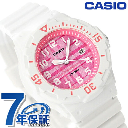 卡西奥 卡西欧 LRW-200H-4CV Chipkashi海外模特男士女士观看品牌Casio 卡西欧 粉红色白色LRW-200H-4CVDF