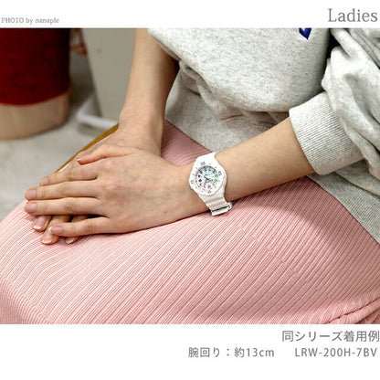 卡西奥 卡西欧 LRW-200H-2CV Chipkashi海外模特男士女士观看品牌Casio 卡西欧 蓝色白色LRW-200H-2CVDF