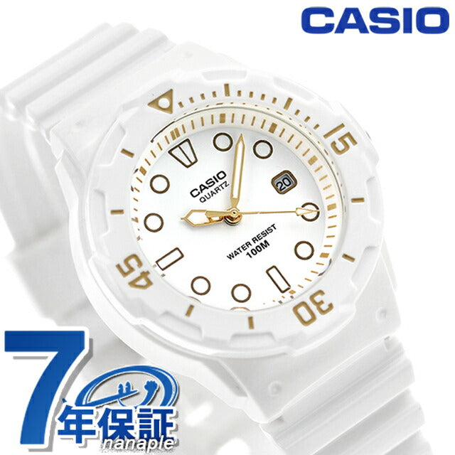 Casio Chip Kasi Pukasio观看品牌日期经典海外模特白色LRW-200H-7E2VDF男士