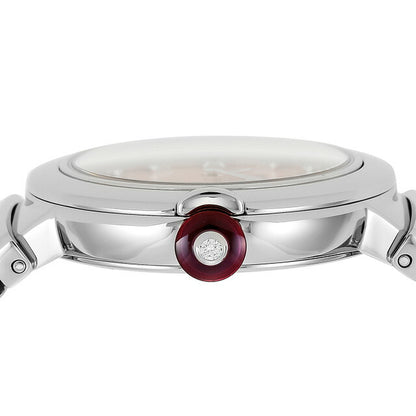 Bulgari Li Chear Quartz Watch Brand Ladies Diamond LU28C2SL 12 Analog Pink Shell Red Red Swiss LU28C2SL12