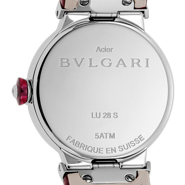 Bulgari Li Chear Quartz Watch Brand Ladies Diamond LU28C2SL 12 Analog Pink Shell Red Red Swiss LU28C2SL12