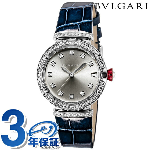 ブルガリ ルチェア 自動巻き 腕時計 ブランド レディース ダイヤモンド BVLGARI LUW33C6GDLD/11 アナログ シルバー ブルー LUW33C6GDLD11