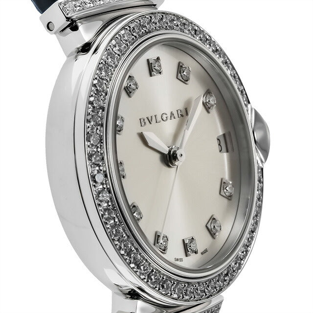 ブルガリ ルチェア 自動巻き 腕時計 ブランド レディース ダイヤモンド BVLGARI LUW33C6GDLD/11 アナログ シルバー ブルー LUW33C6GDLD11