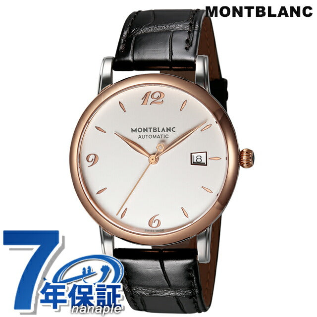 Montblanc Star自动观看品牌男士Montblanc 112145模拟白色黑色黑色黑色黑色瑞士MB112145