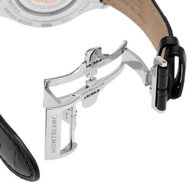 モンブラン ヘリテイジ 自動巻き 腕時計 ブランド メンズ MONTBLANC MB112541 アナログ ホワイト ブラック 黒 スイス製 MB112541