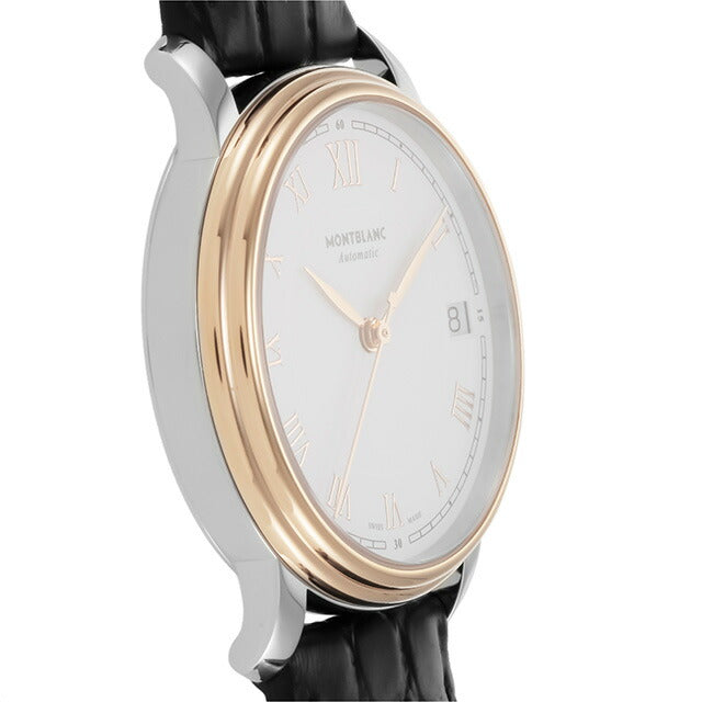 モンブラン トラディション 自動巻き 腕時計 ブランド レディース MONTBLANC 114368 アナログ ホワイト ブラック 黒 スイス製 MB114368