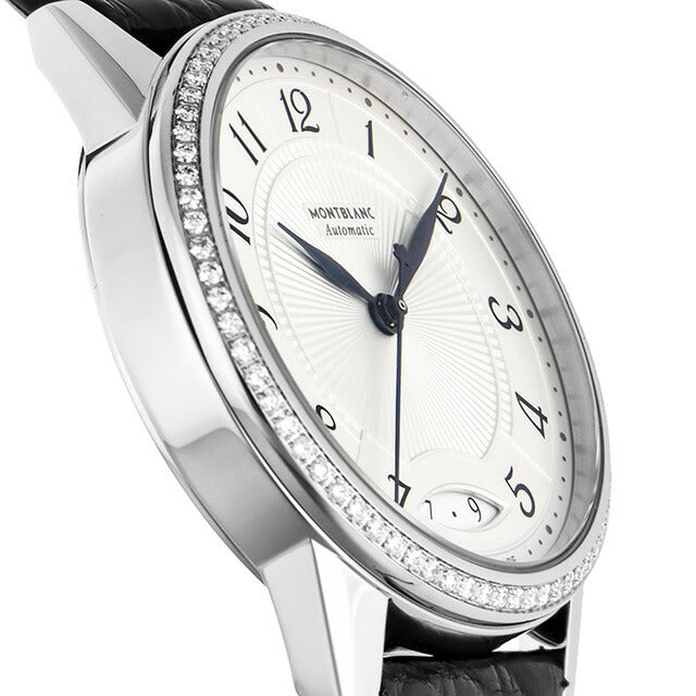 Montblanc Bohem Automatic Watch Brand Ladies Diamond Montblanc 114734 Analog Silver Black Black Black Swiss MB114734