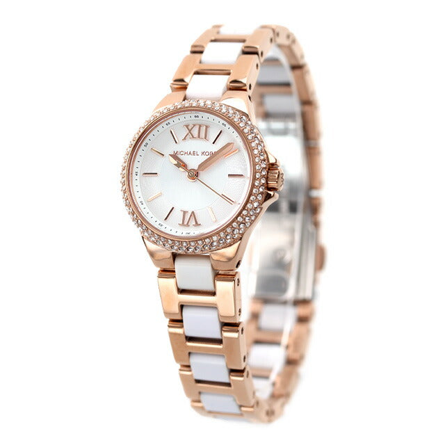 Michael Course Camille Quartz Watch Brand Ladies MK6865 Analog Silver White White