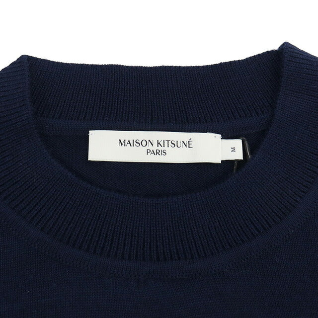 Maison Knit男士品牌Maison Kitsune Morocco KM00503海军海军磨损精选MKIKM00503B