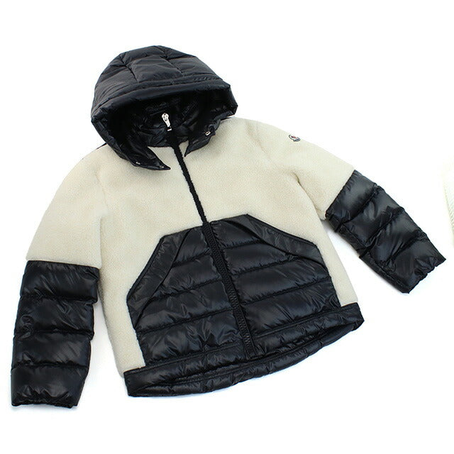 Moncler Jacket Kids Brand MONCLER Italy 1A00056 Black White Wear Select MON1A00056A