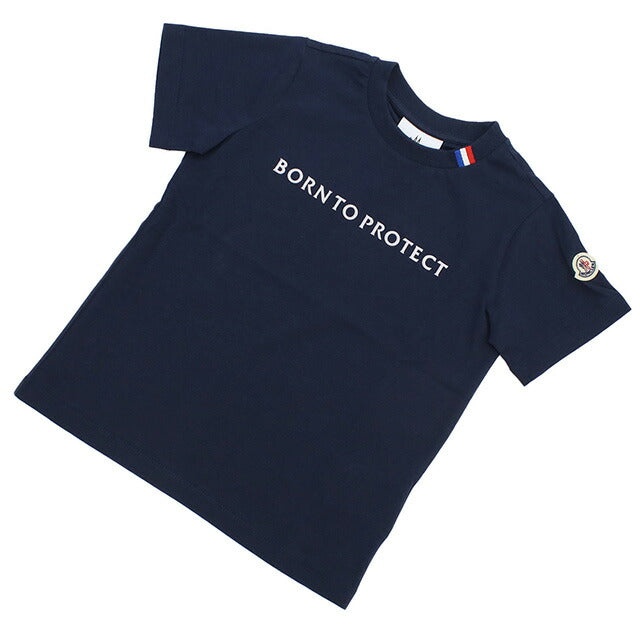 Moncler T-衬衫儿童品牌Moncler棉100％葡萄牙8C00038海军时尚选择MON8C00038AK