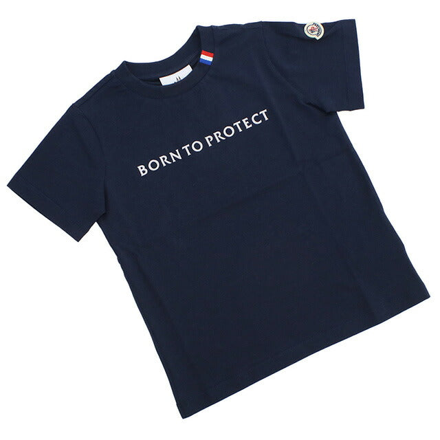 Moncler T -shirt Kids Brand MONCLER Cotton 100% Portugal 8C00038 Navy Fashion Select MON8C00038AK