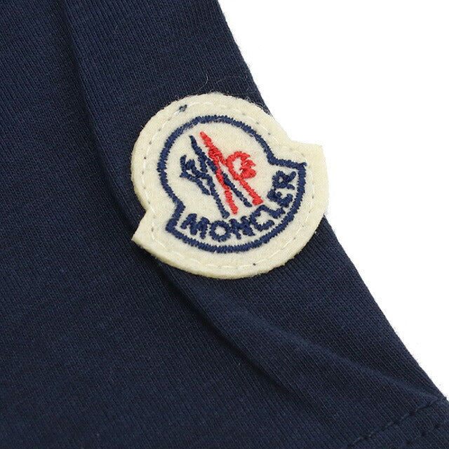 Moncler T-衬衫儿童品牌Moncler棉100％葡萄牙8C00038海军时尚选择MON8C00038AK