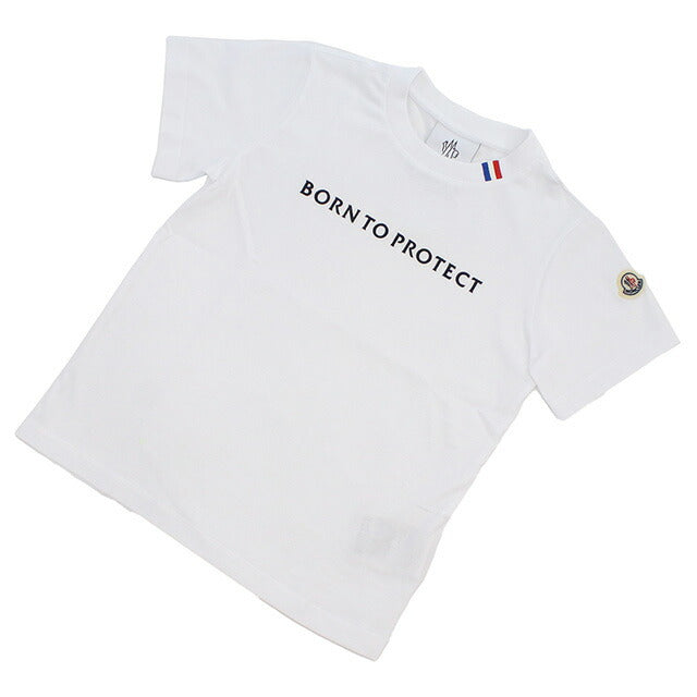 Moncler T -shirt Kids Brand MONCLER Cotton 100% Portugal 8C00038 White Fashion Select Mon8C00038B